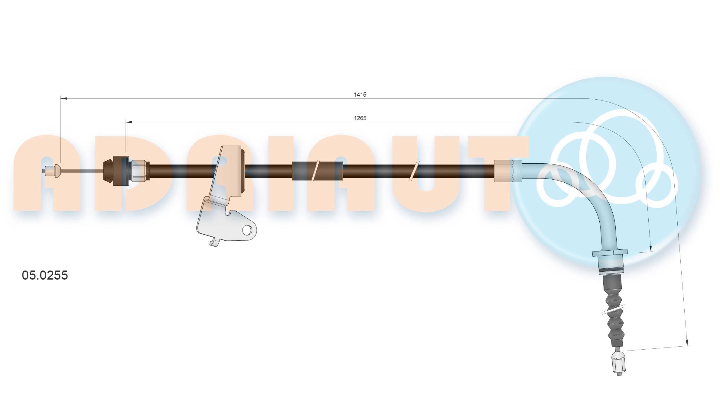 Trosas, stovėjimo stabdys ADRIAUTO 05.0255
