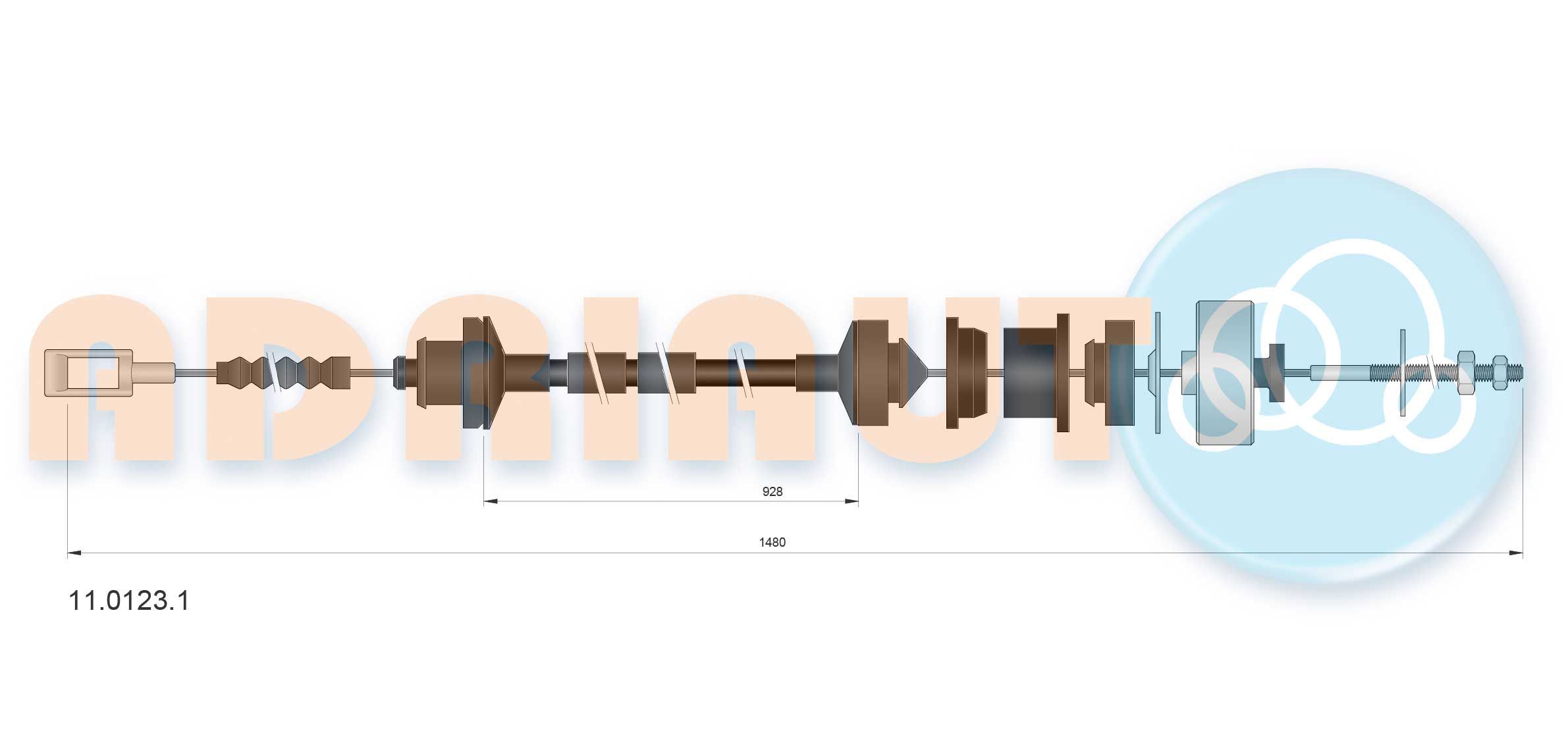 Sankabos trosas ADRIAUTO 11.0123.1