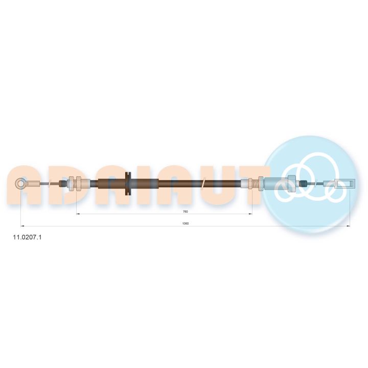 Trosas, stovėjimo stabdys ADRIAUTO 11.0207.1