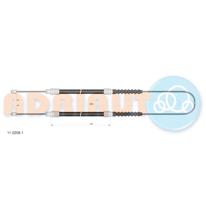 Trosas, stovėjimo stabdys ADRIAUTO 11.0208.1