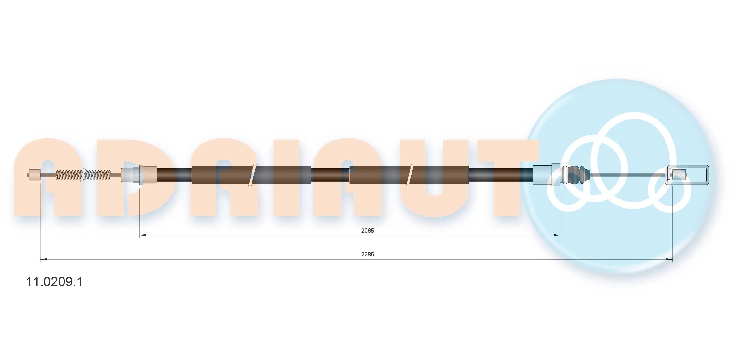 Trosas, stovėjimo stabdys ADRIAUTO 11.0209.1