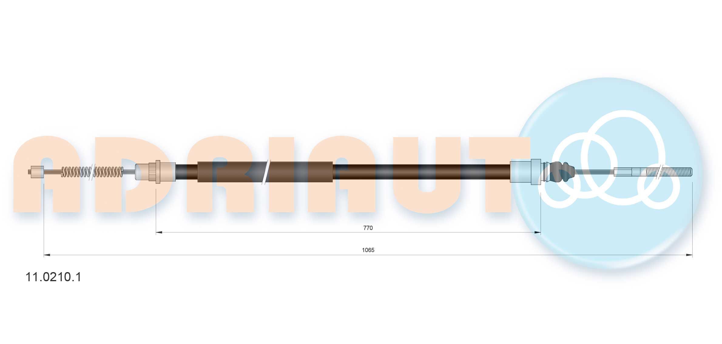 Trosas, stovėjimo stabdys ADRIAUTO 11.0210.1