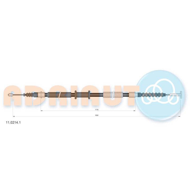 Trosas, stovėjimo stabdys ADRIAUTO 11.0214.1