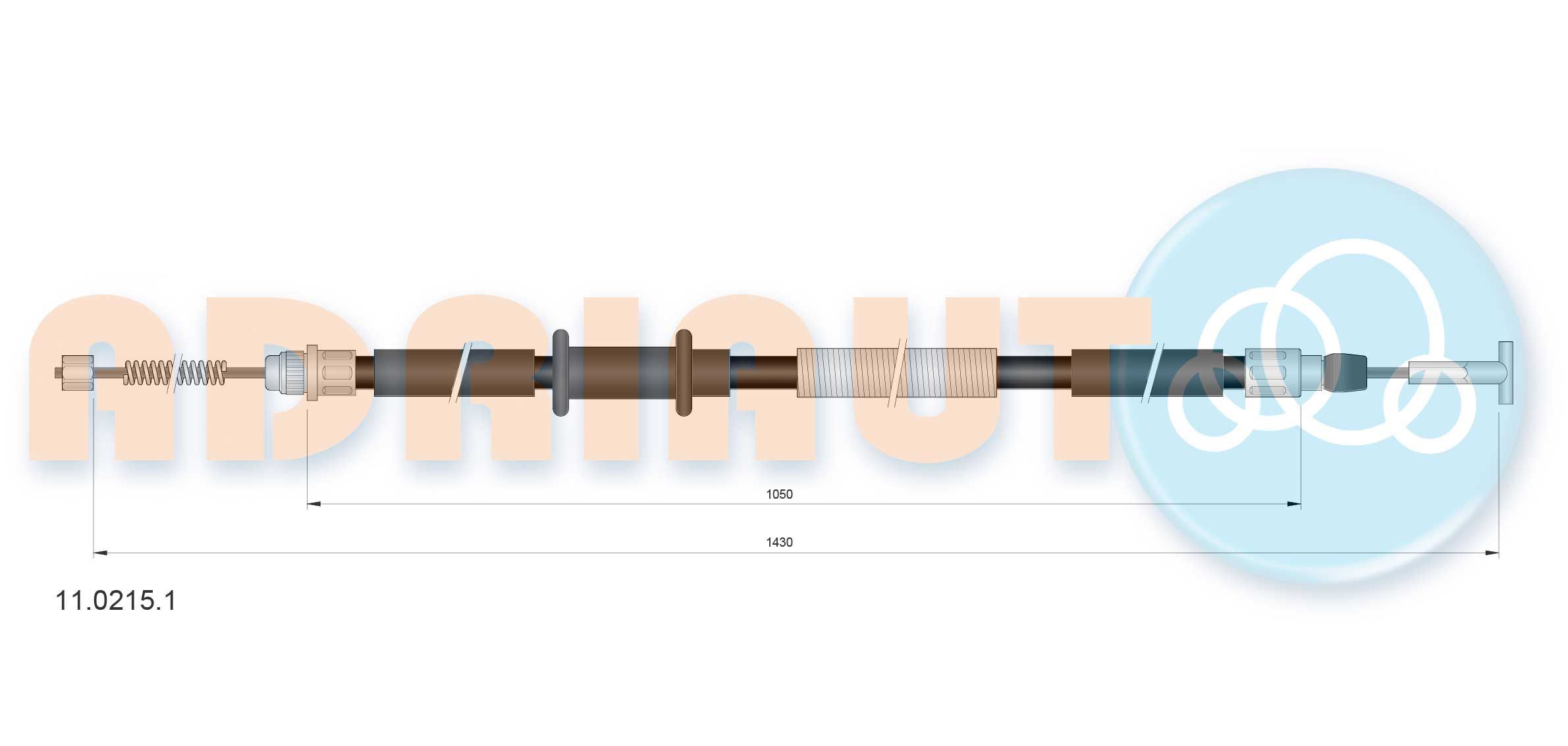 Trosas, stovėjimo stabdys ADRIAUTO 11.0215.1