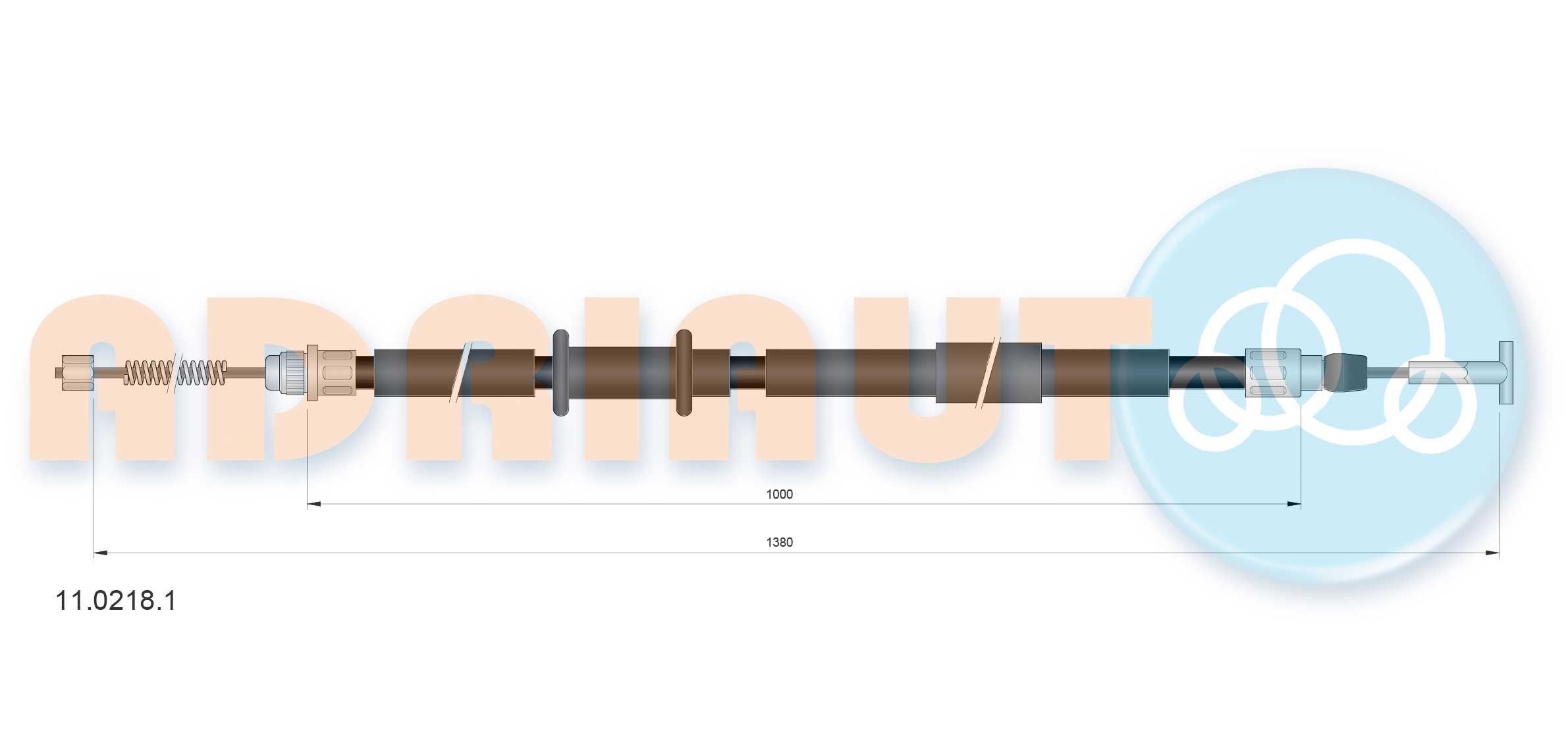 Trosas, stovėjimo stabdys ADRIAUTO 11.0218.1