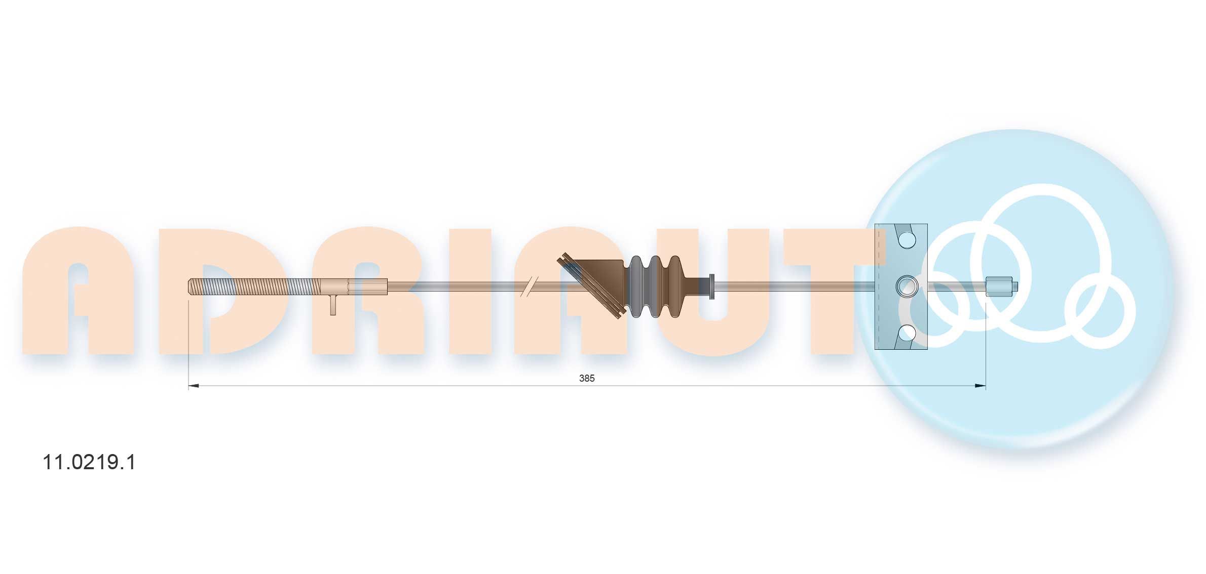 Trosas, stovėjimo stabdys ADRIAUTO 11.0219.1