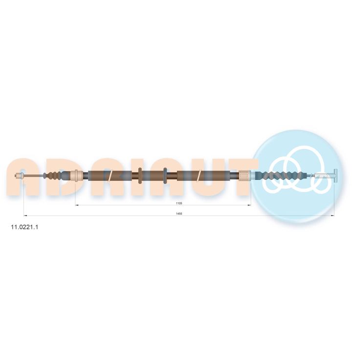 Trosas, stovėjimo stabdys ADRIAUTO 11.0221.1