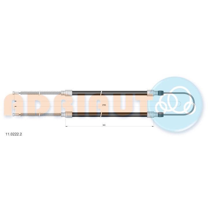 Trosas, stovėjimo stabdys ADRIAUTO 11.0222.2