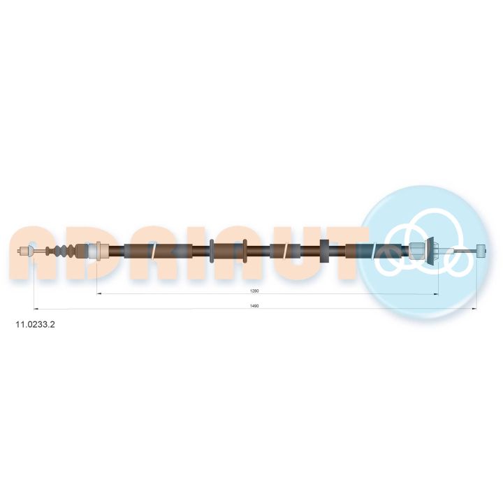 Trosas, stovėjimo stabdys ADRIAUTO 11.0233.2