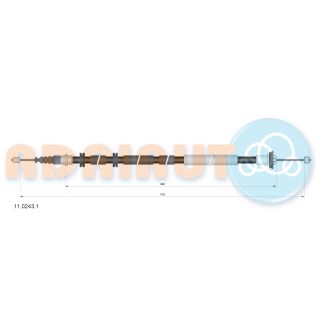Trosas, stovėjimo stabdys ADRIAUTO 11.0243.1