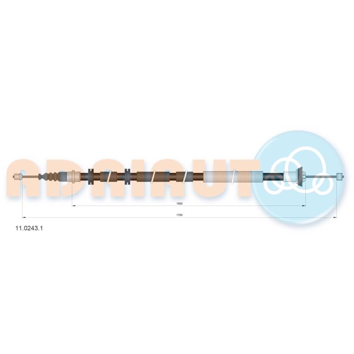 Trosas, stovėjimo stabdys ADRIAUTO 11.0243.1