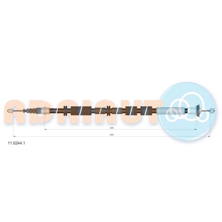 Trosas, stovėjimo stabdys ADRIAUTO 11.0244.1