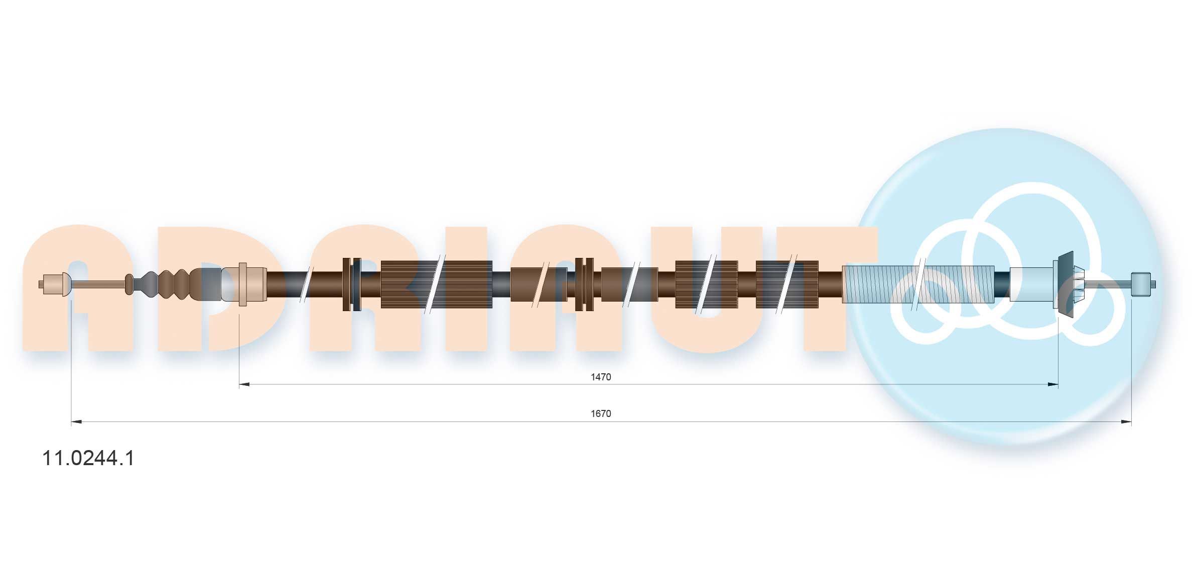 Trosas, stovėjimo stabdys ADRIAUTO 11.0244.1