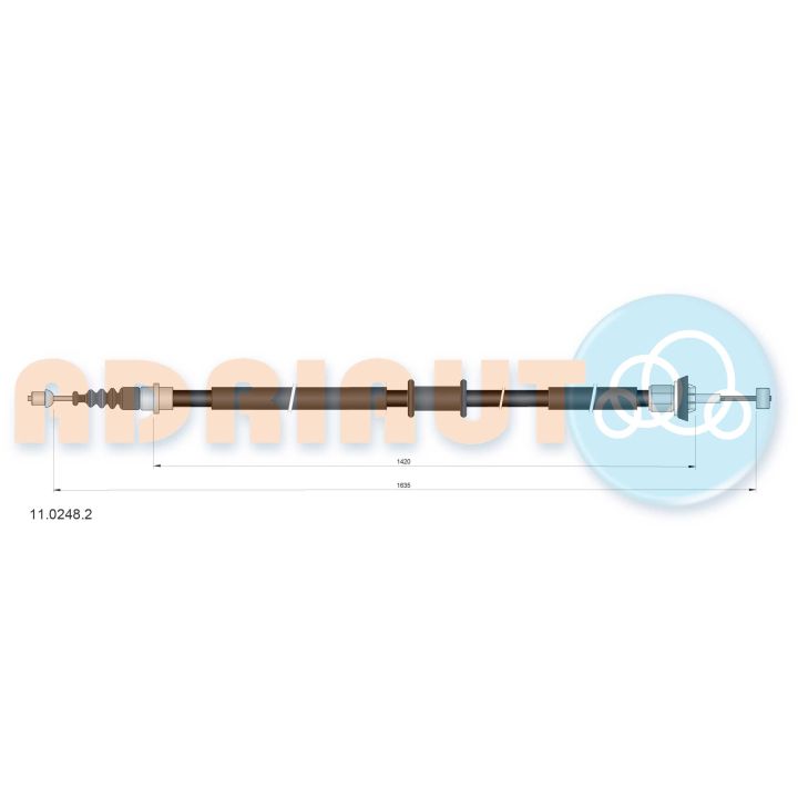 Trosas, stovėjimo stabdys ADRIAUTO 11.0248.2