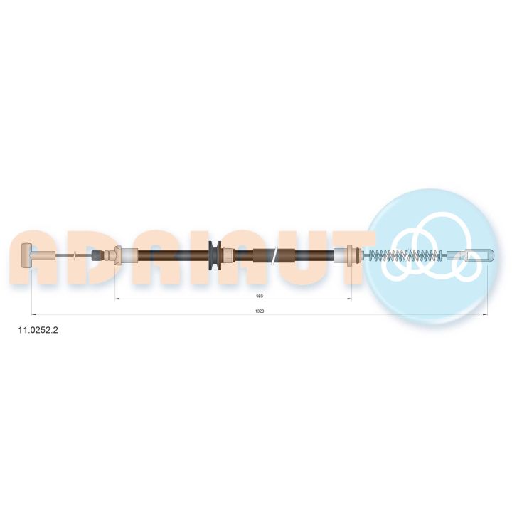 Trosas, stovėjimo stabdys ADRIAUTO 11.0252.2