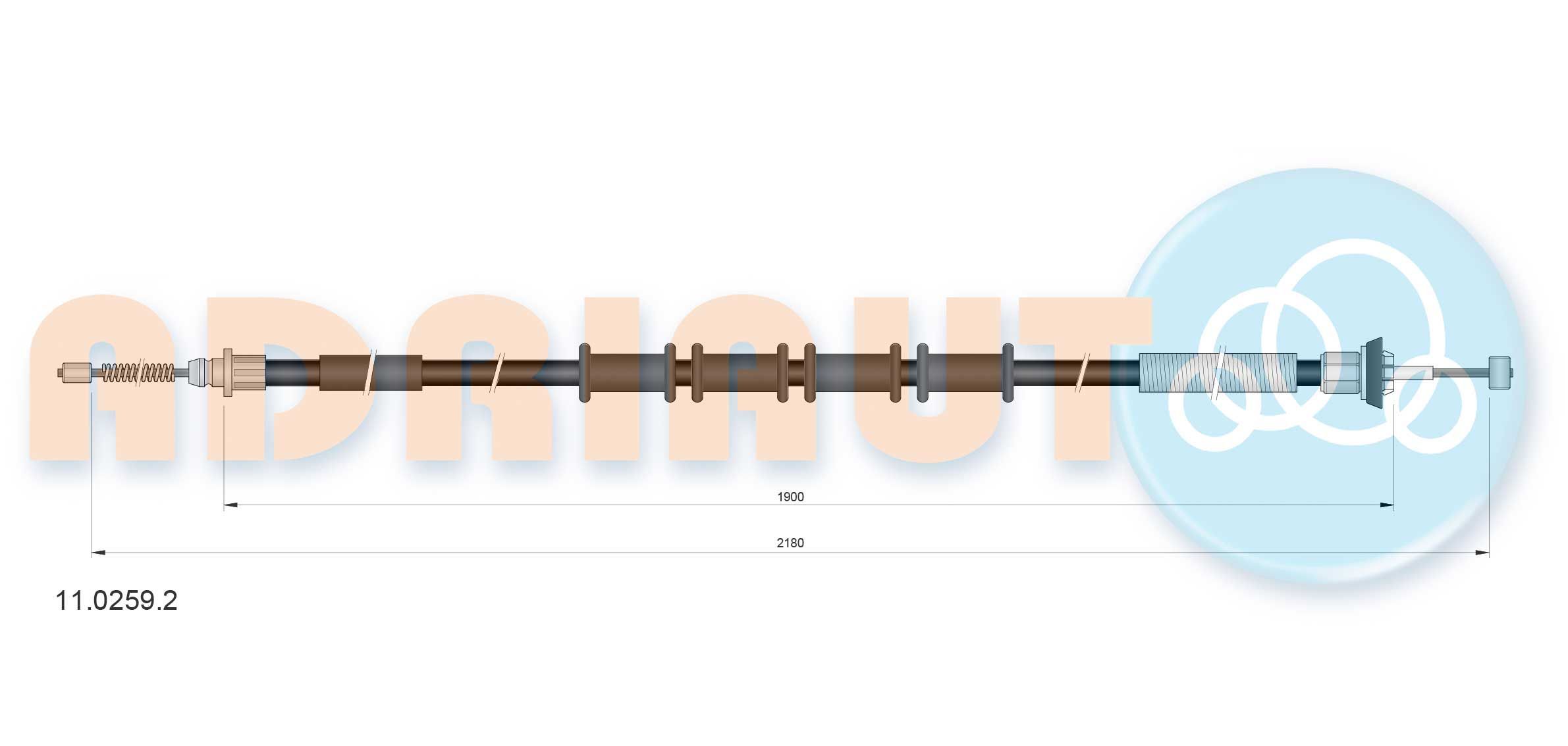 Trosas, stovėjimo stabdys ADRIAUTO 11.0259.2