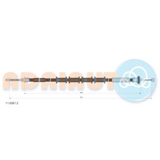 Trosas, stovėjimo stabdys ADRIAUTO 11.0261.2
