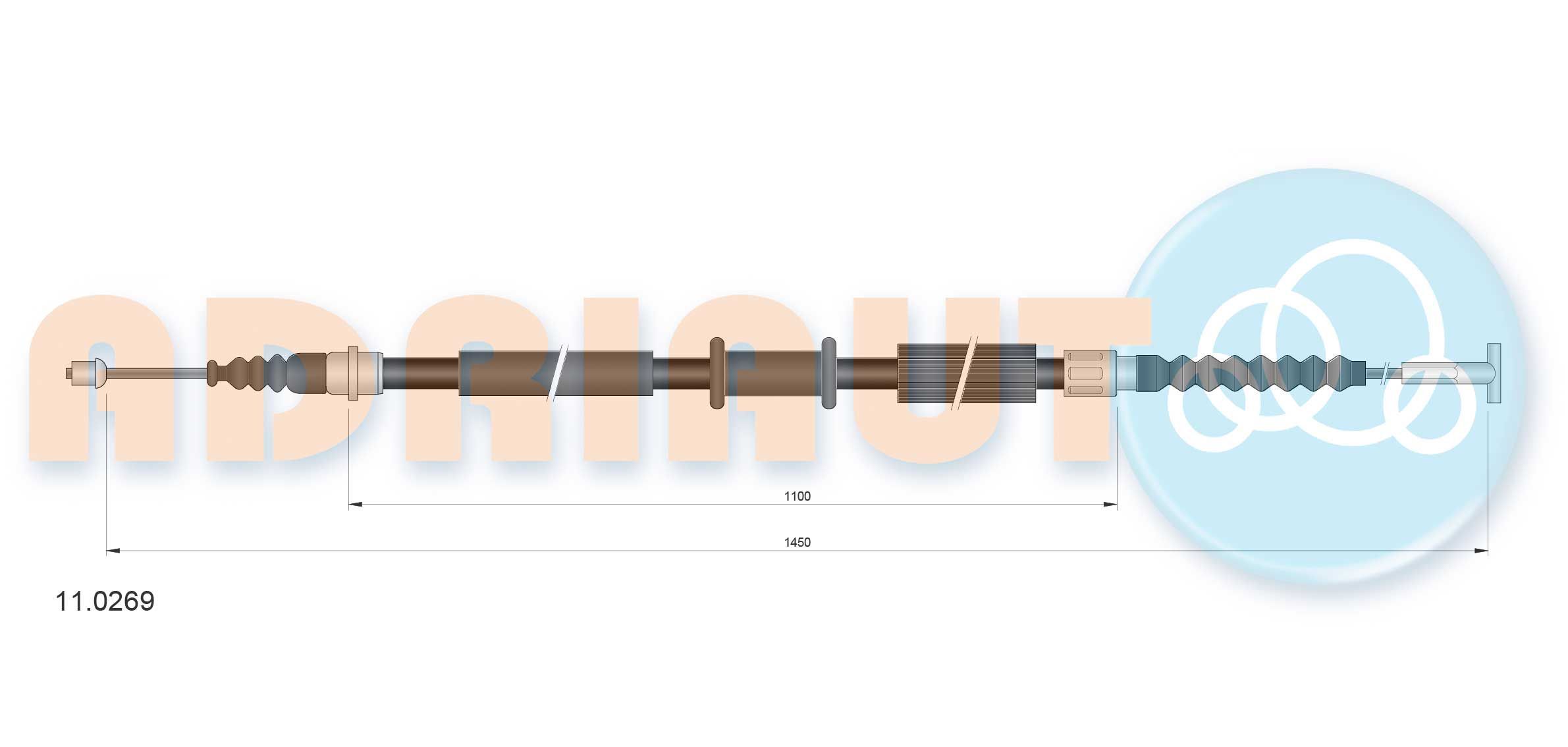 Trosas, stovėjimo stabdys ADRIAUTO 11.0269