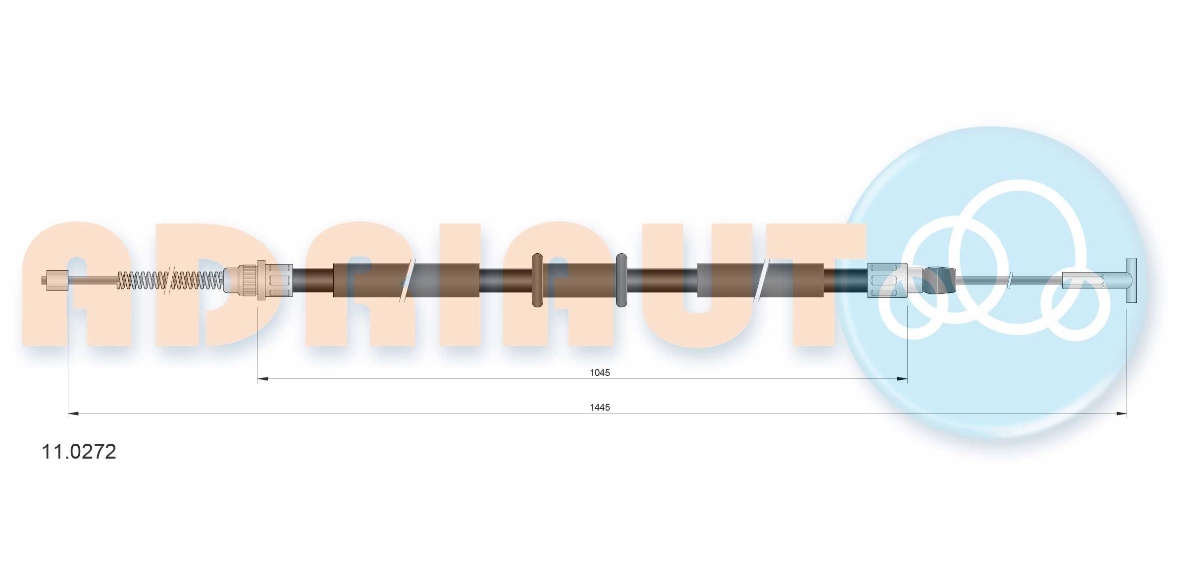 Trosas, stovėjimo stabdys ADRIAUTO 11.0272