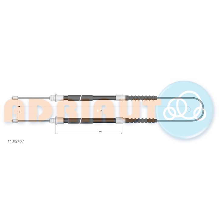 Trosas, stovėjimo stabdys ADRIAUTO 11.0276.1