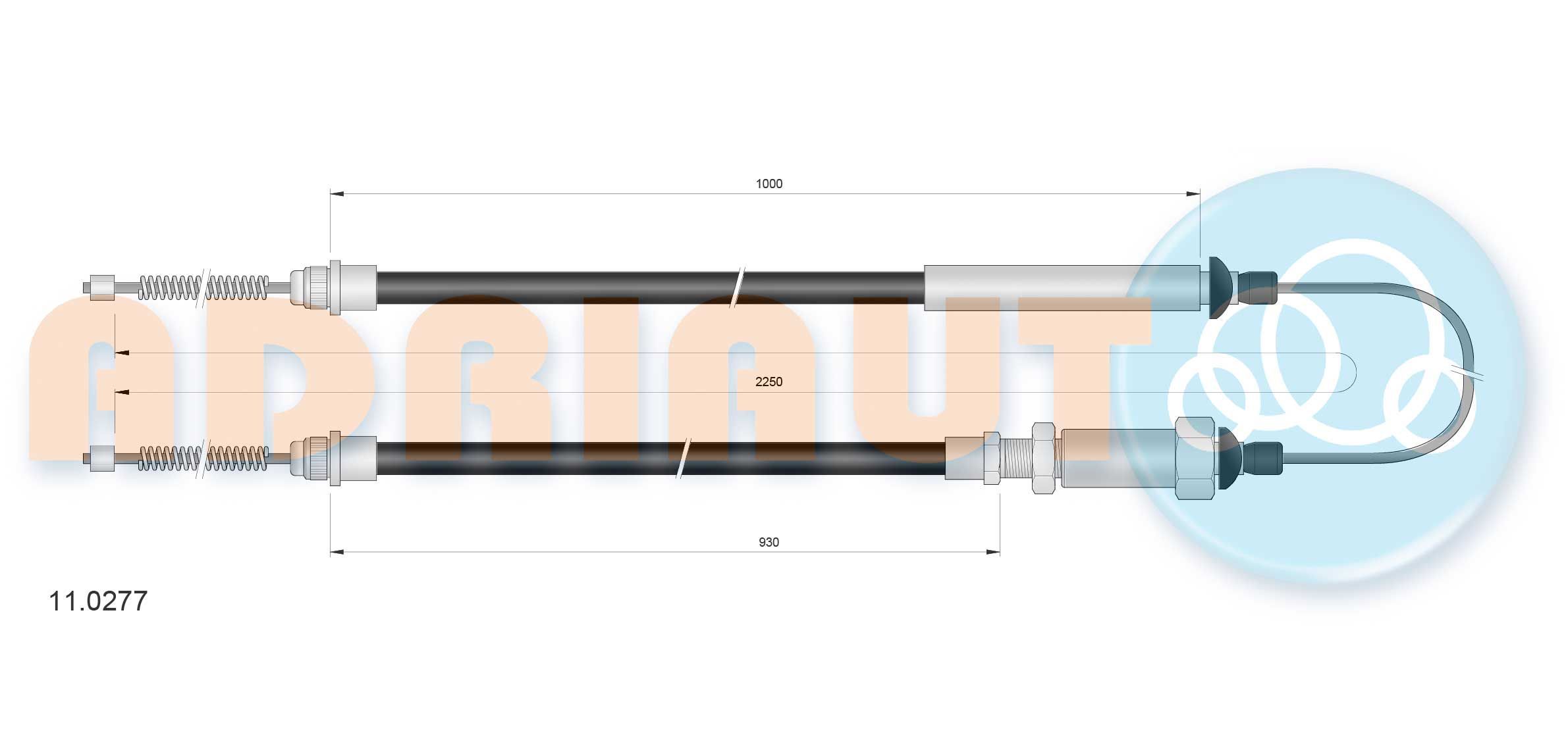 Trosas, stovėjimo stabdys ADRIAUTO 11.0277