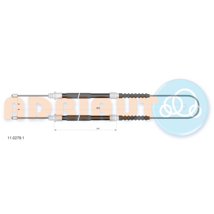 Trosas, stovėjimo stabdys ADRIAUTO 11.0279.1