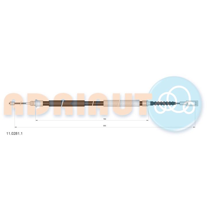 Trosas, stovėjimo stabdys ADRIAUTO 11.0281.1
