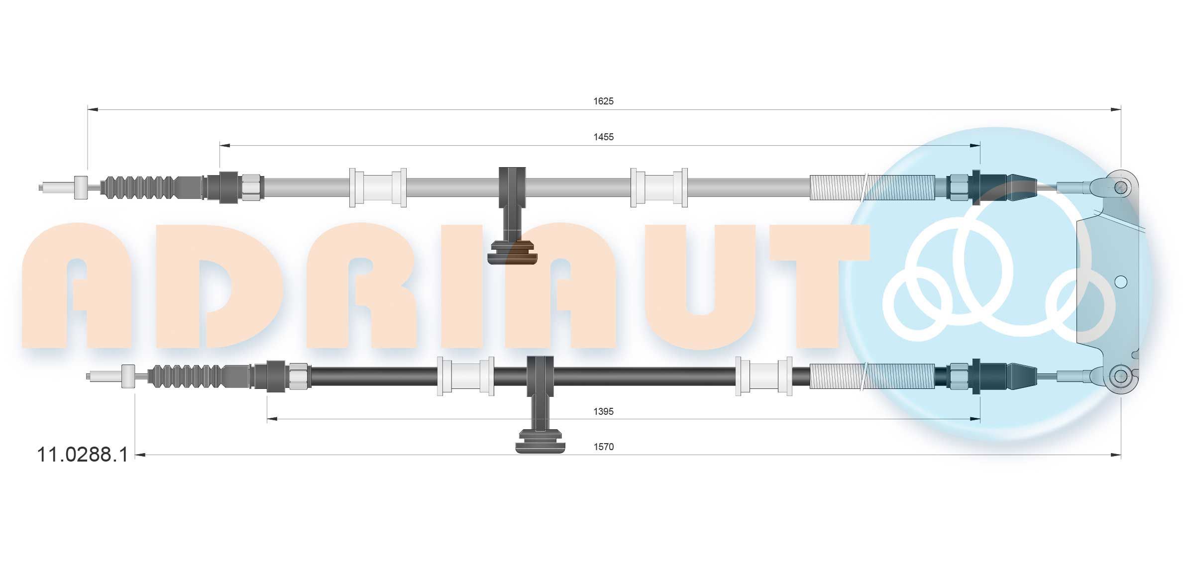 Trosas, stovėjimo stabdys ADRIAUTO 11.0288.1