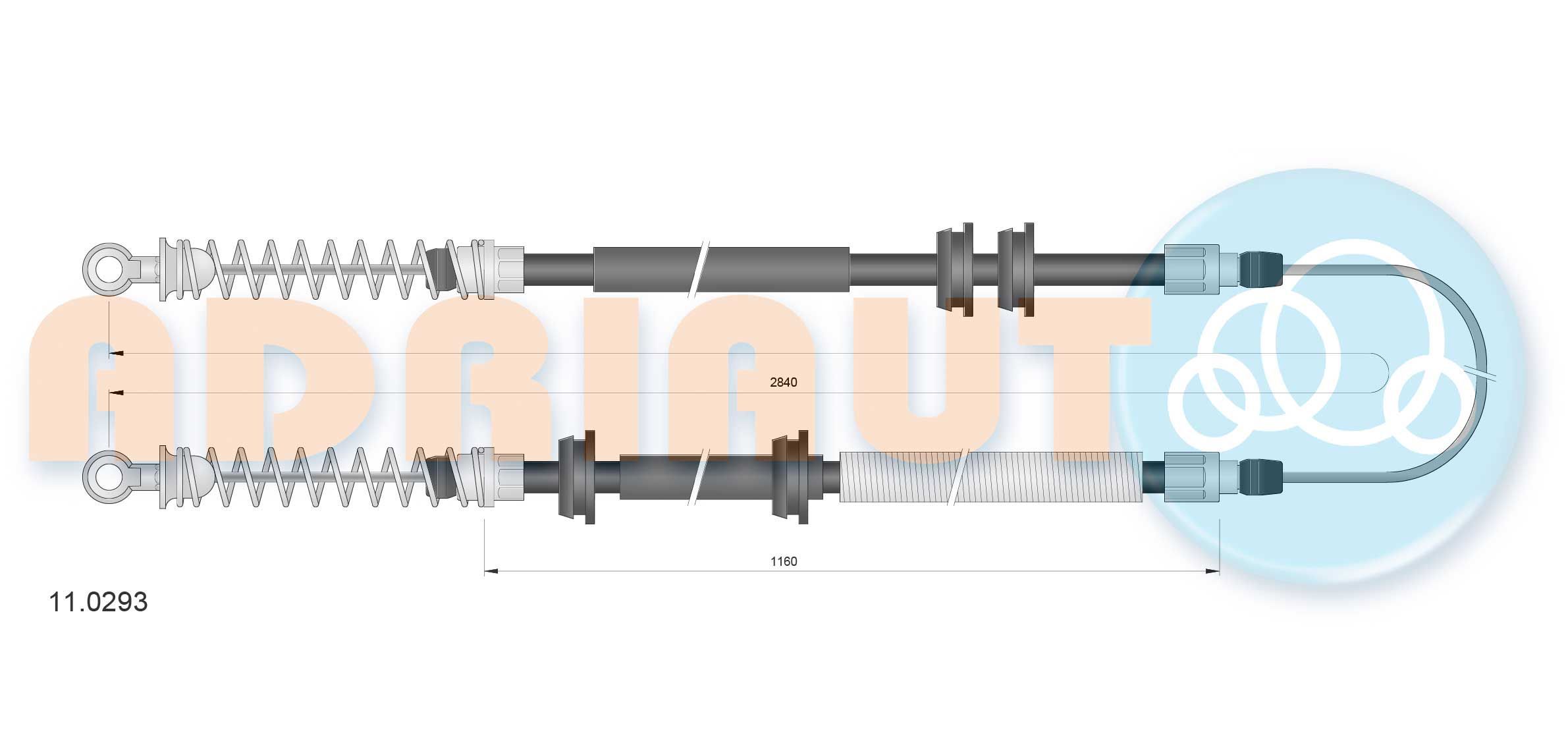 Trosas, stovėjimo stabdys ADRIAUTO 11.0293