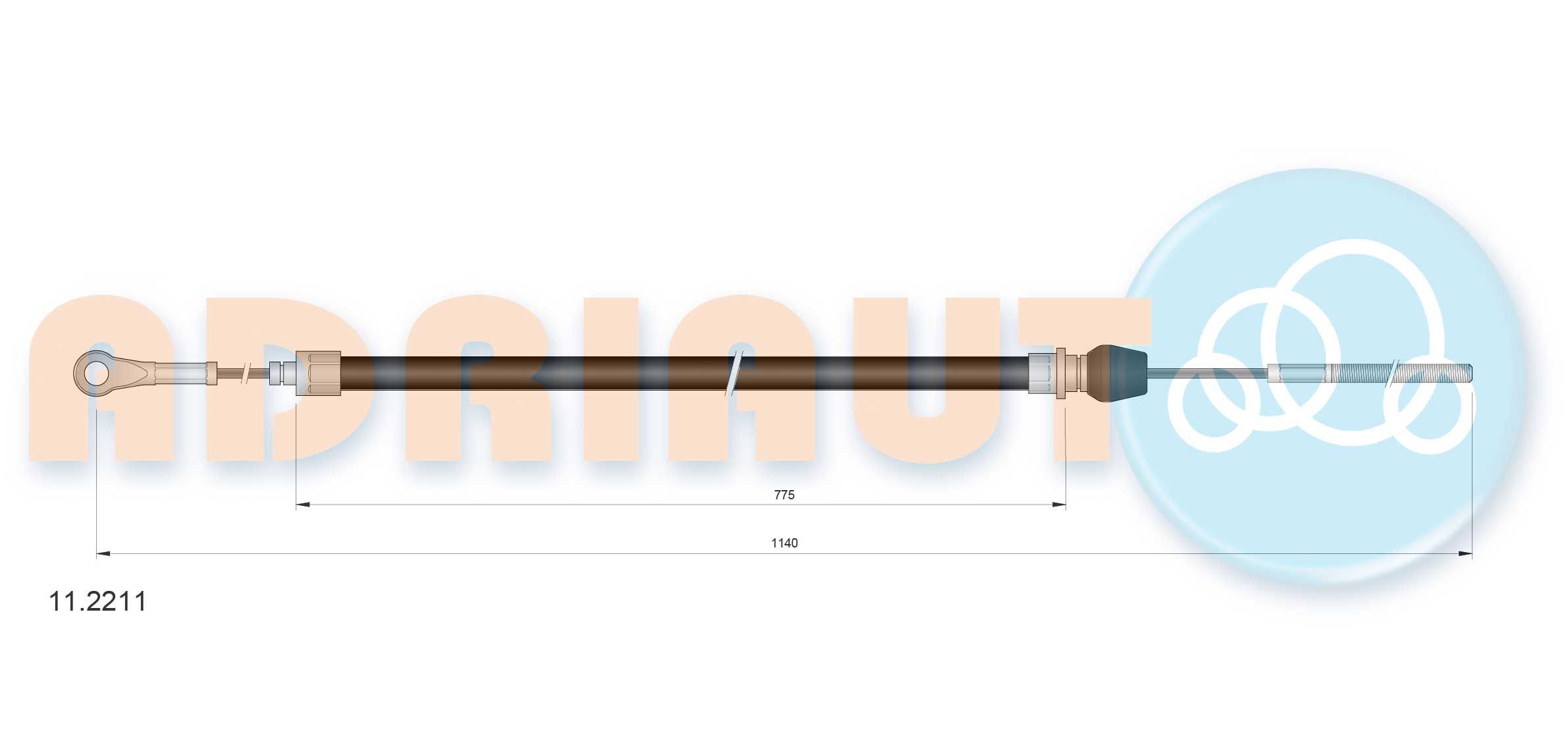 Trosas, stovėjimo stabdys ADRIAUTO 11.2211