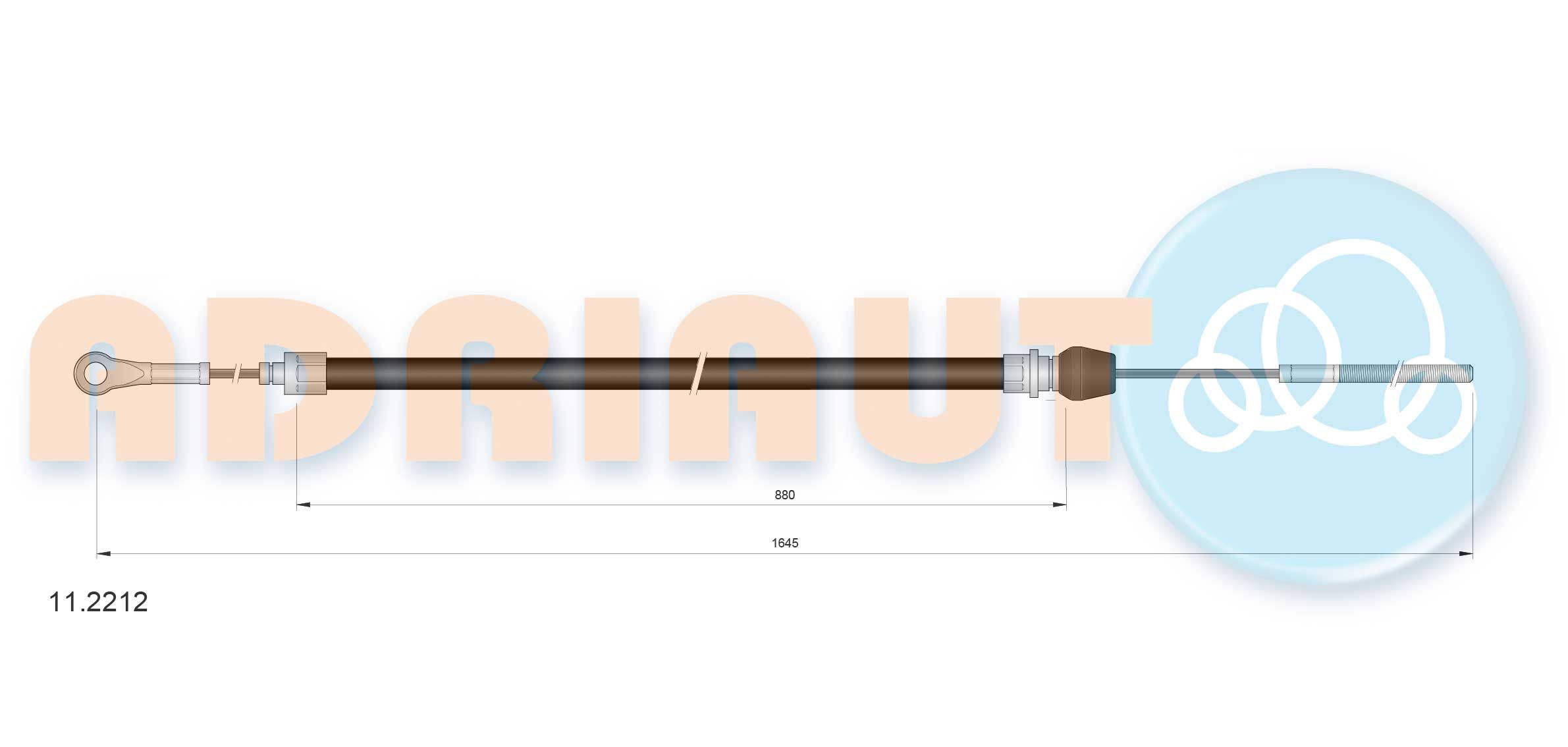 Trosas, stovėjimo stabdys ADRIAUTO 11.2212
