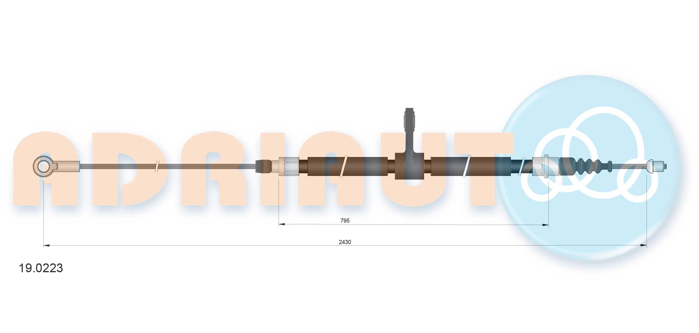 Trosas, stovėjimo stabdys ADRIAUTO 19.0223