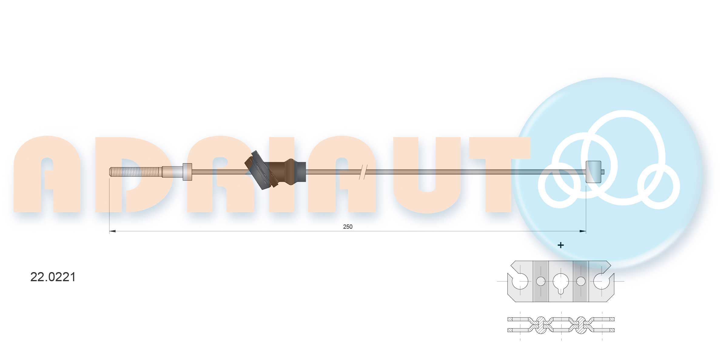 Trosas, stovėjimo stabdys ADRIAUTO 22.0221