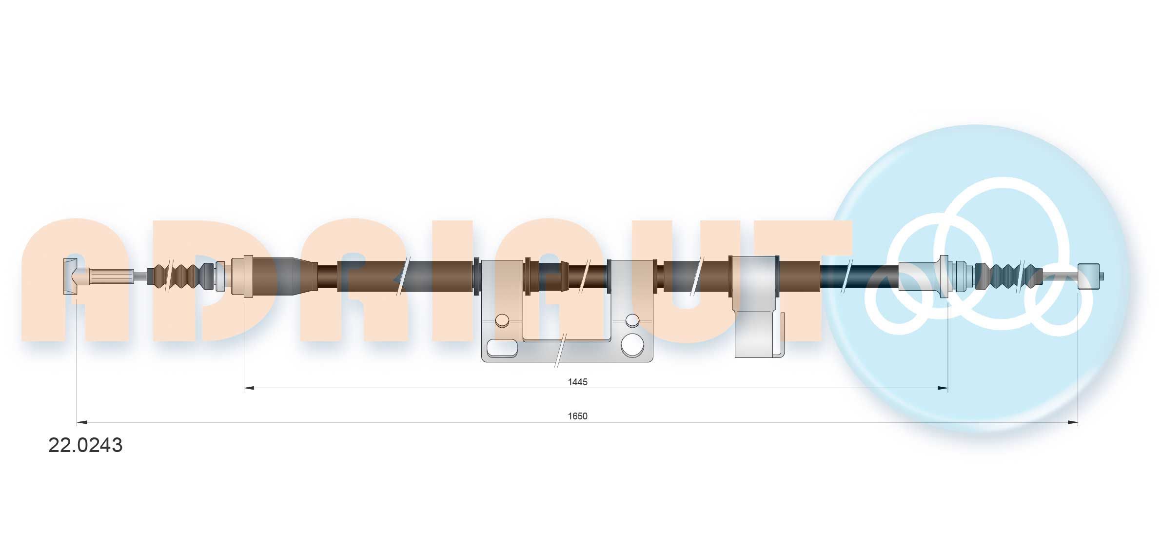 Trosas, stovėjimo stabdys ADRIAUTO 22.0243