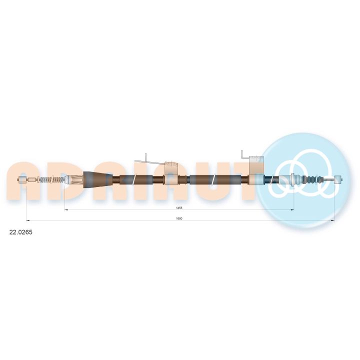 Trosas, stovėjimo stabdys ADRIAUTO 22.0265