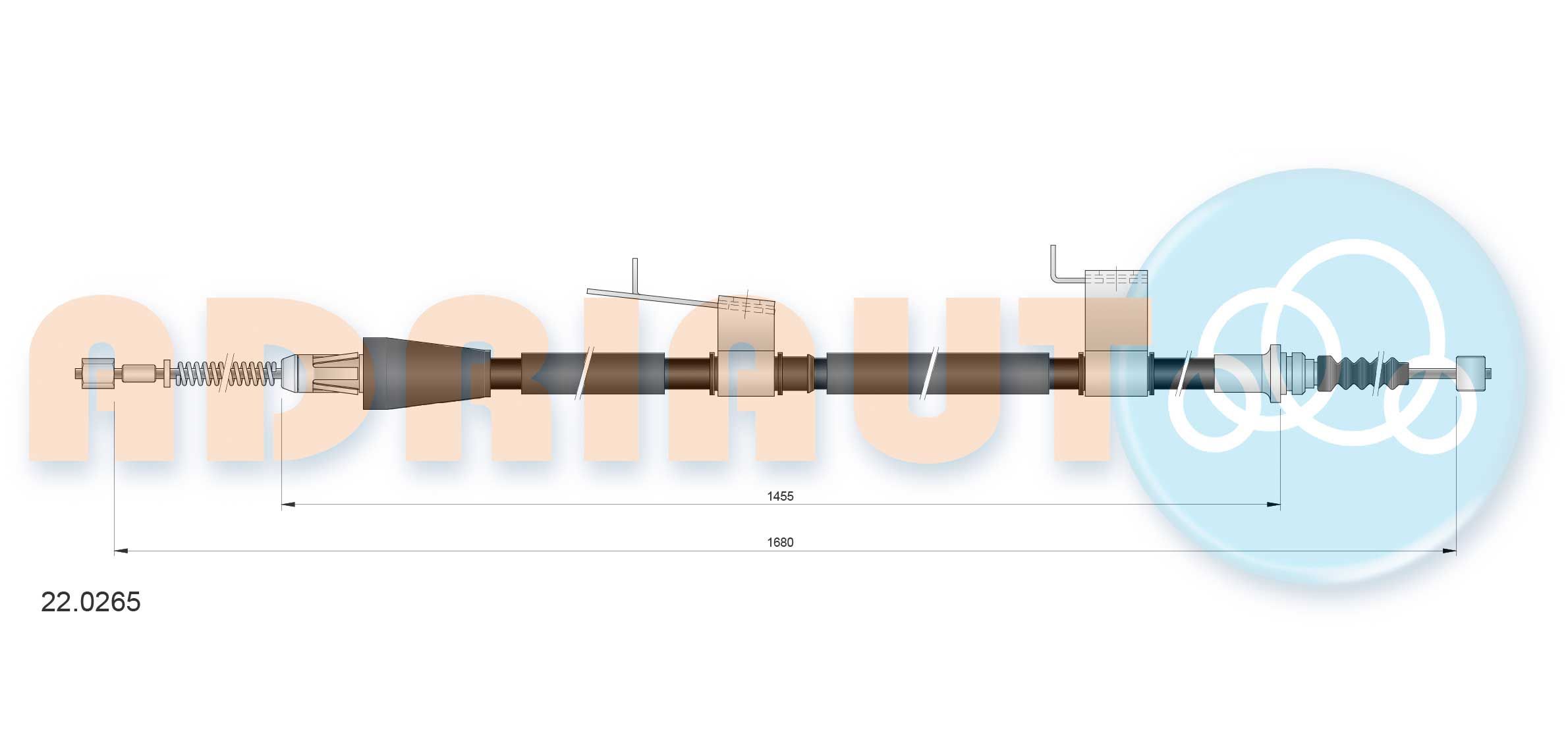 Trosas, stovėjimo stabdys ADRIAUTO 22.0265