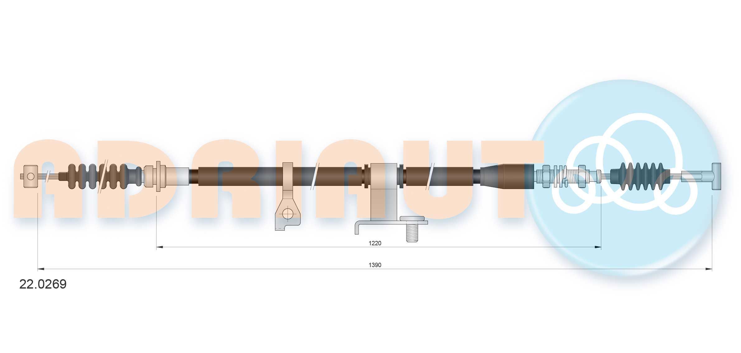 Trosas, stovėjimo stabdys ADRIAUTO 22.0269