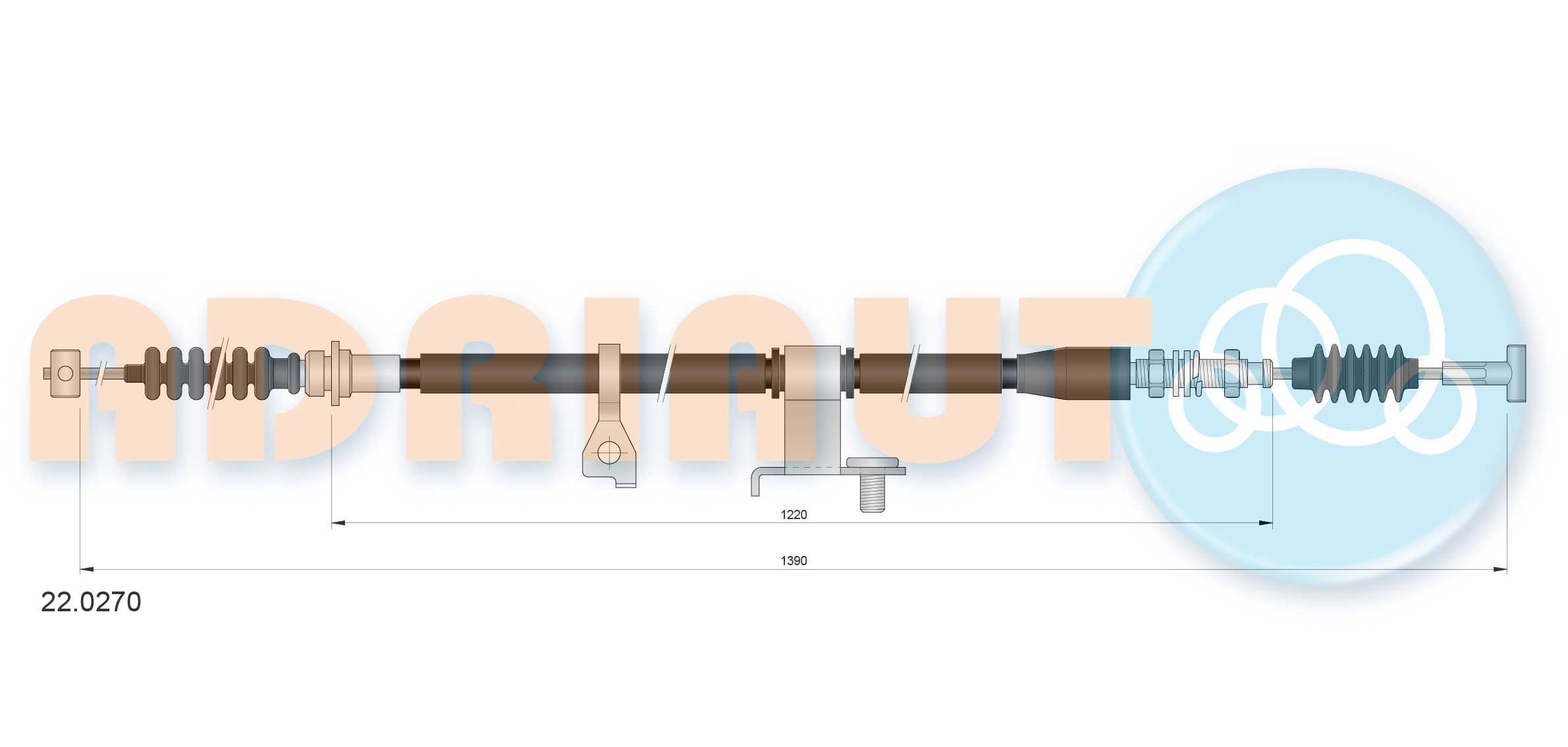 Trosas, stovėjimo stabdys ADRIAUTO 22.0270