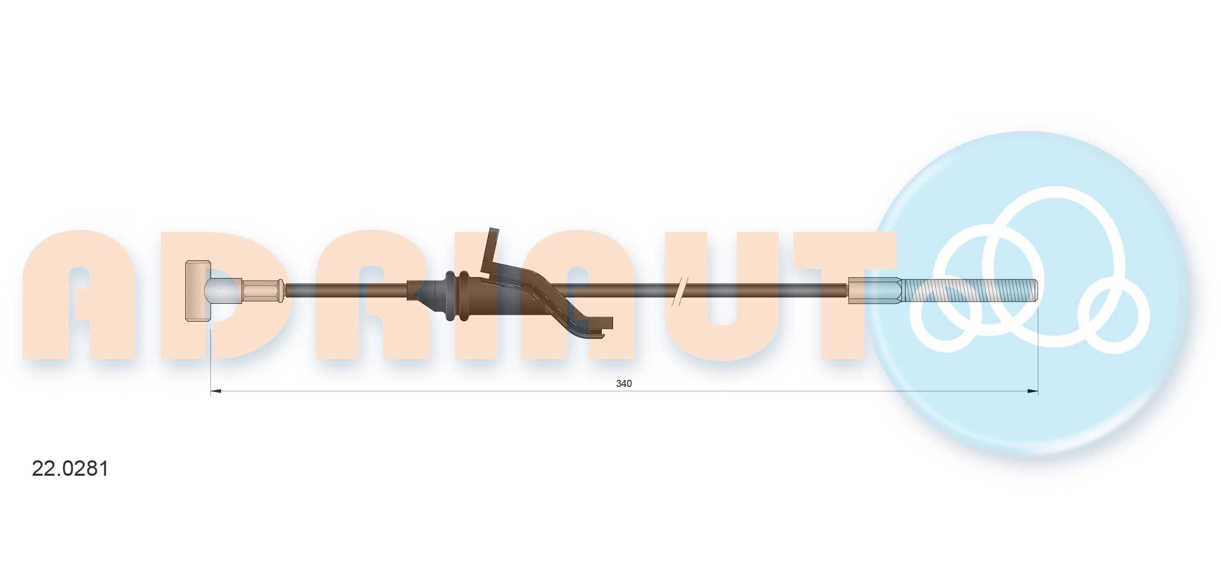 Trosas, stovėjimo stabdys ADRIAUTO 22.0281