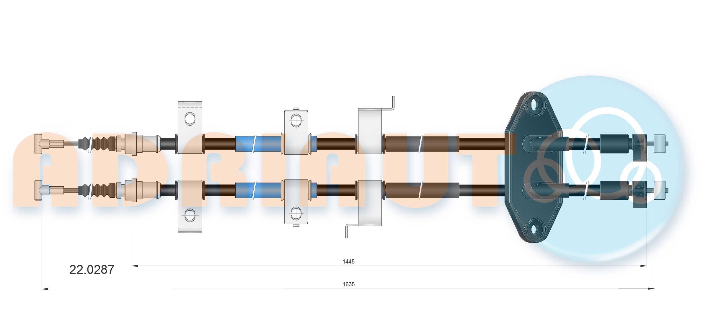 Trosas, stovėjimo stabdys ADRIAUTO 22.0287