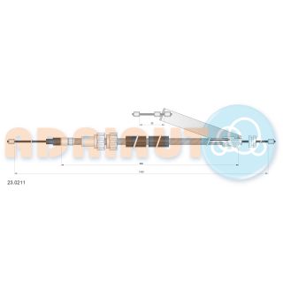 Trosas, stovėjimo stabdys ADRIAUTO 23.0211