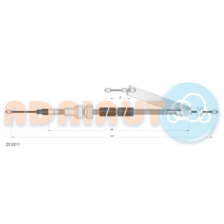 Trosas, stovėjimo stabdys ADRIAUTO 23.0211