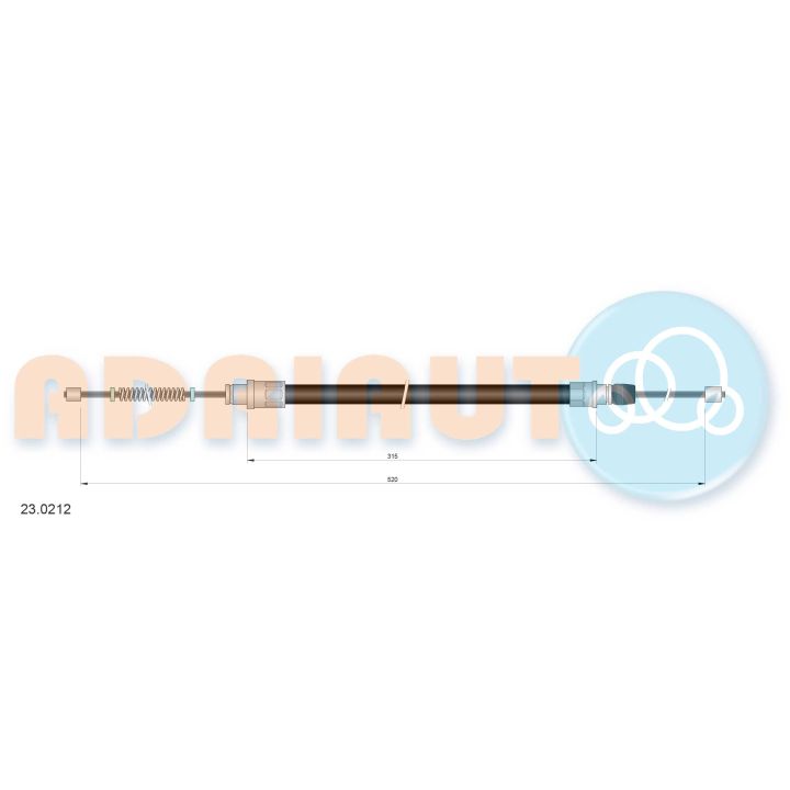 Trosas, stovėjimo stabdys ADRIAUTO 23.0212