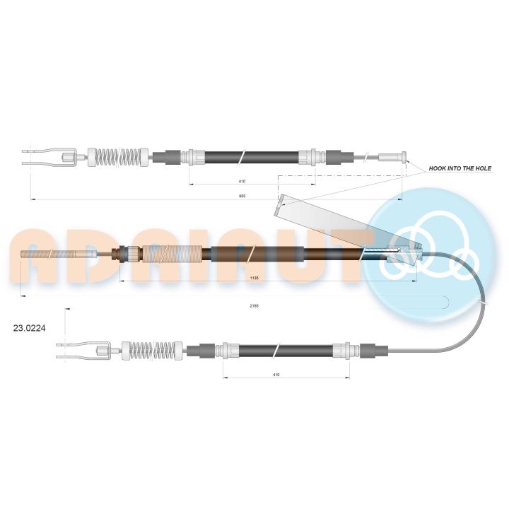 Trosas, stovėjimo stabdys ADRIAUTO 23.0224