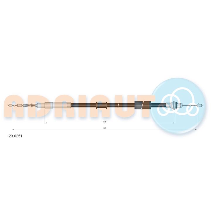 Trosas, stovėjimo stabdys ADRIAUTO 23.0251