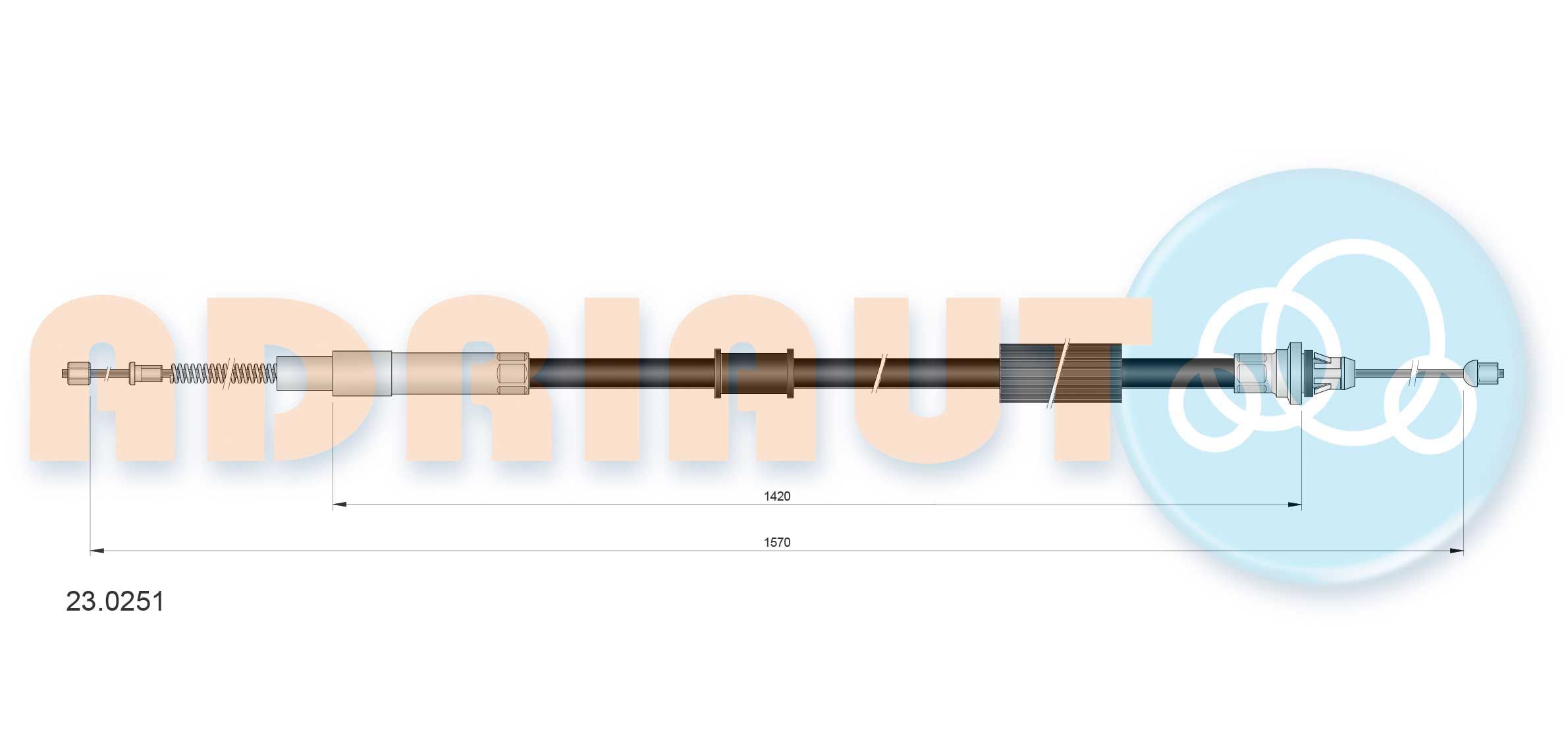 Trosas, stovėjimo stabdys ADRIAUTO 23.0251