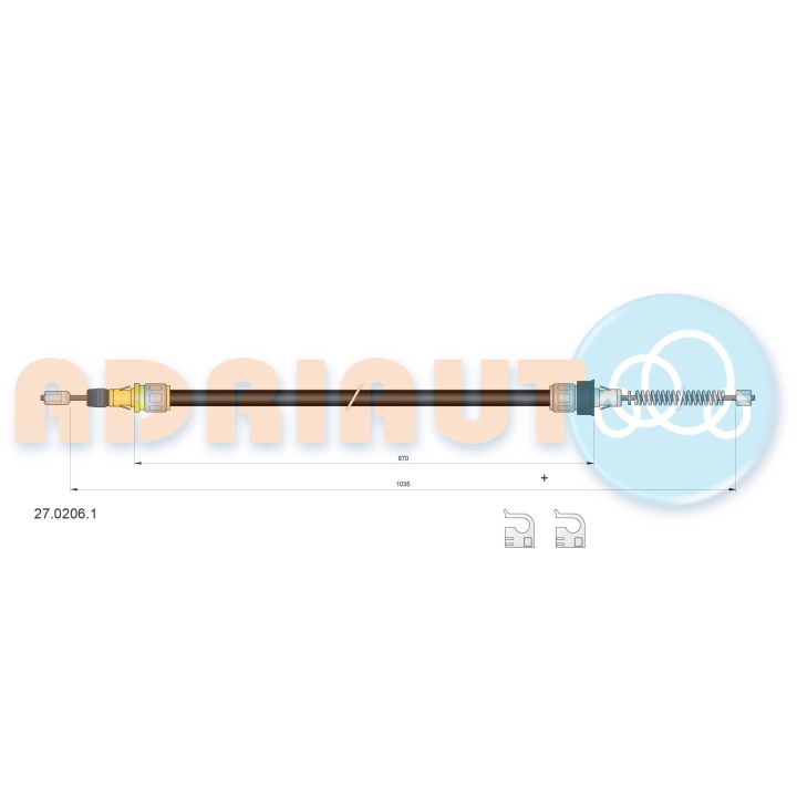 Trosas, stovėjimo stabdys ADRIAUTO 27.0206.1