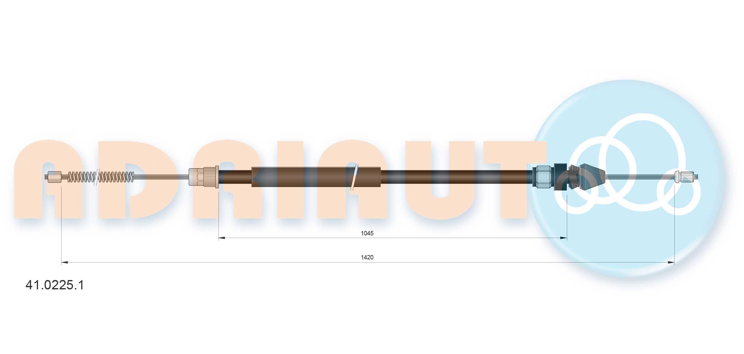 Trosas, stovėjimo stabdys ADRIAUTO 41.0225.1