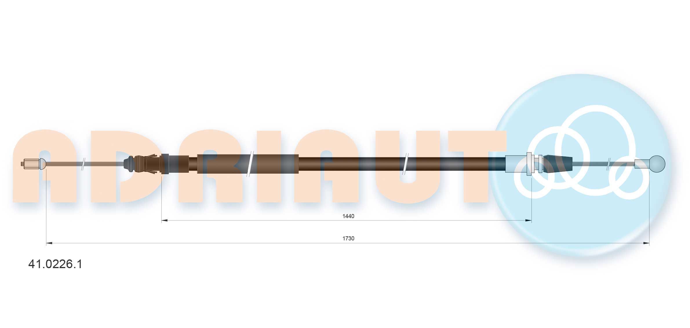 Trosas, stovėjimo stabdys ADRIAUTO 41.0226.1
