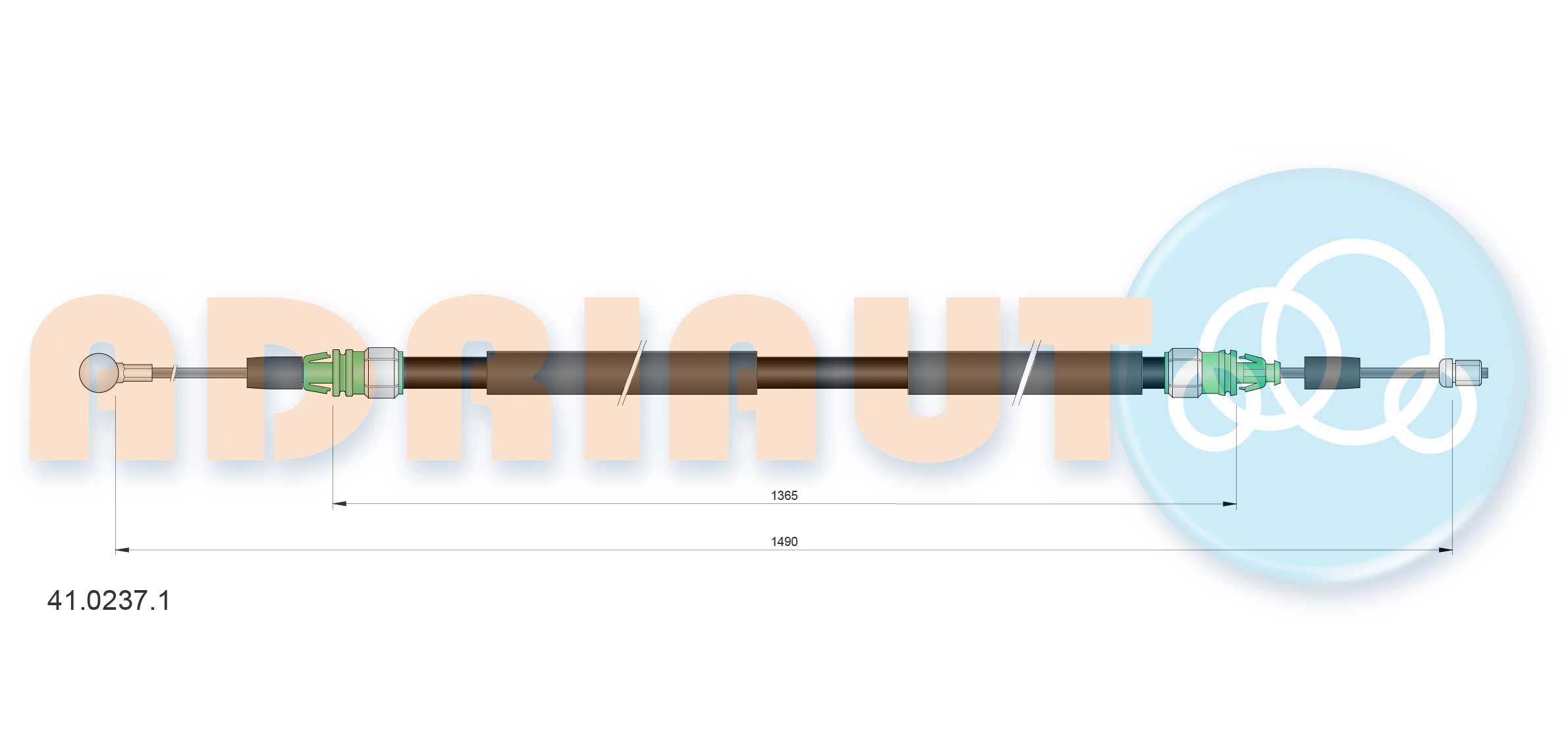 Trosas, stovėjimo stabdys ADRIAUTO 41.0237.1